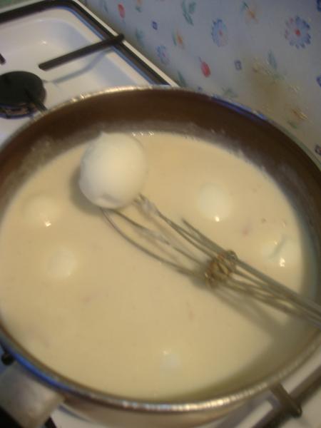 vous remuerz le tout incorpoer les oeufs et si vous le souhaitez du gruy�re rapp�   bon app�tit ! 