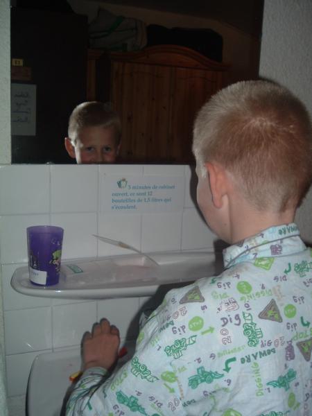 du c�t� de la salle de bain 