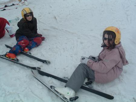 une pause cela fatigue de skier